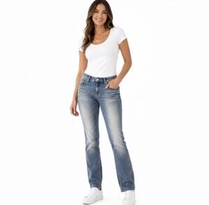 AG Prima Cigarette Peg Jeans Women’s 31R Blue Stretch Denim Cotton Slim Leg